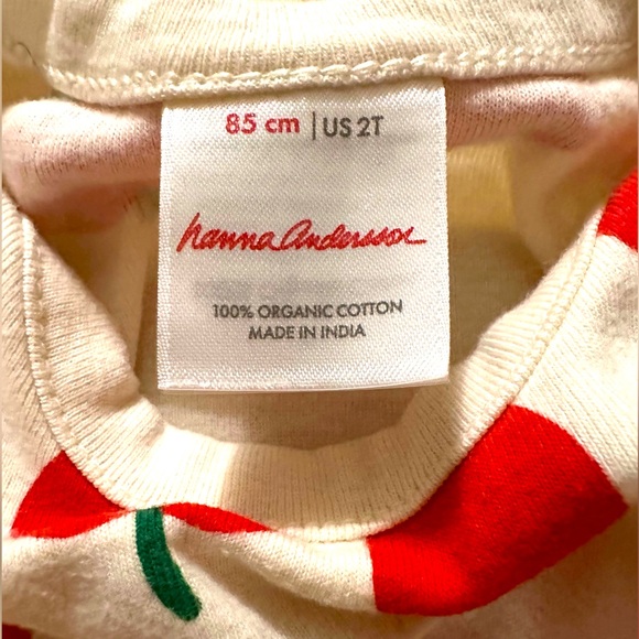 Hanna Anderson, Girl Size 2T one piece bodysuit, Multicolored Apples, Excel Cond - Picture 3 of 5